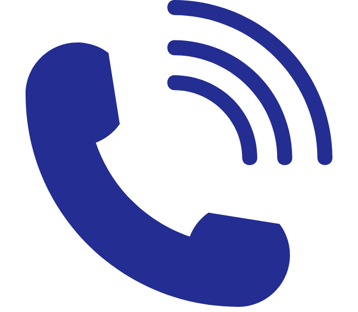 Telephone icon with sound waves